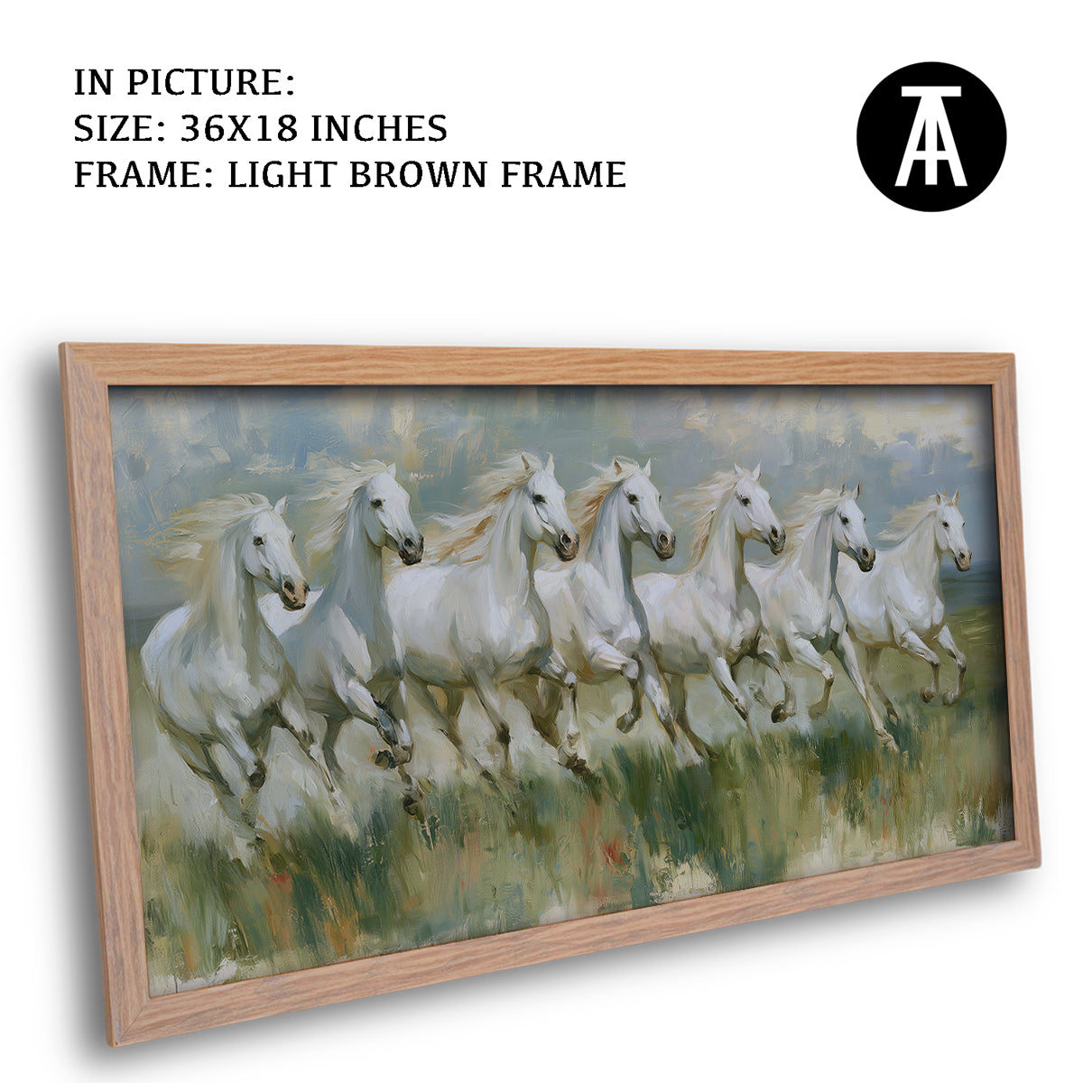 Artwork in Light Brown Frame