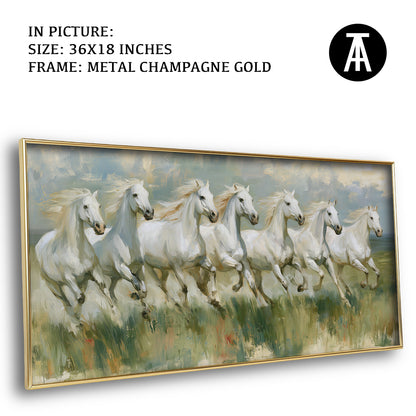 Artwork in Metal Champagne Gold Frame