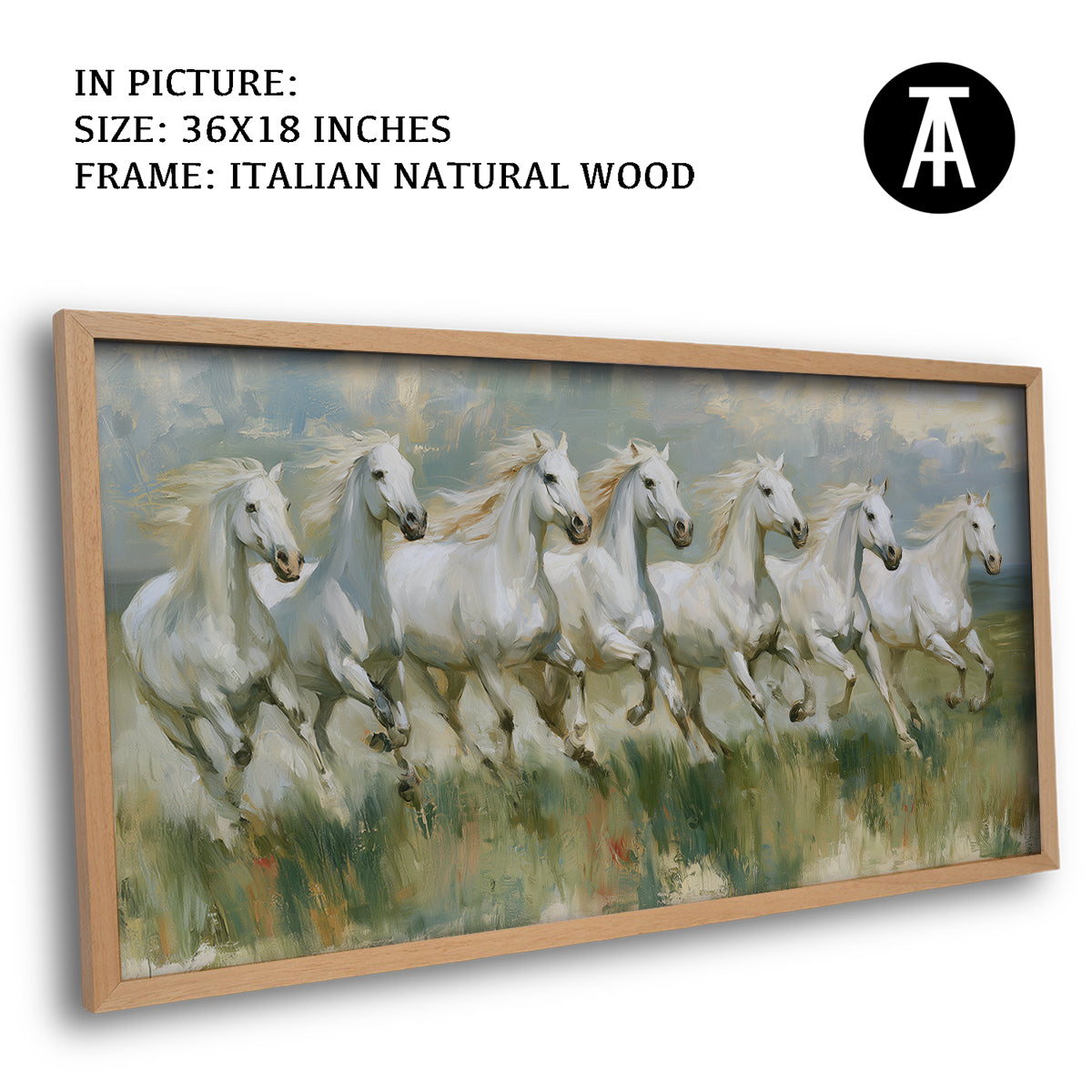 Artwork in Natural Wood Frame