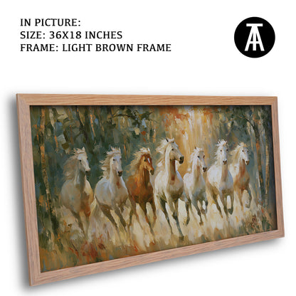 Artwork in Light Brown Frame
