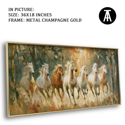 Artwork in Metal Champagne Gold Frame