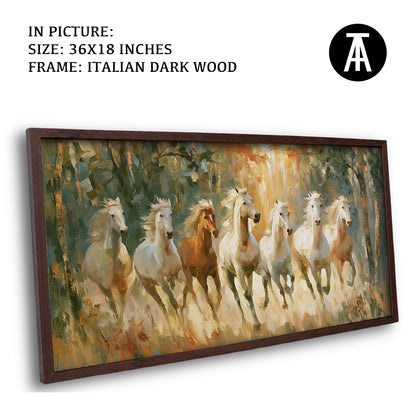 Artwork in Dark Wood Frame