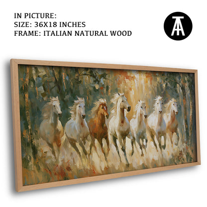 Artwork in Natural Wood Frame
