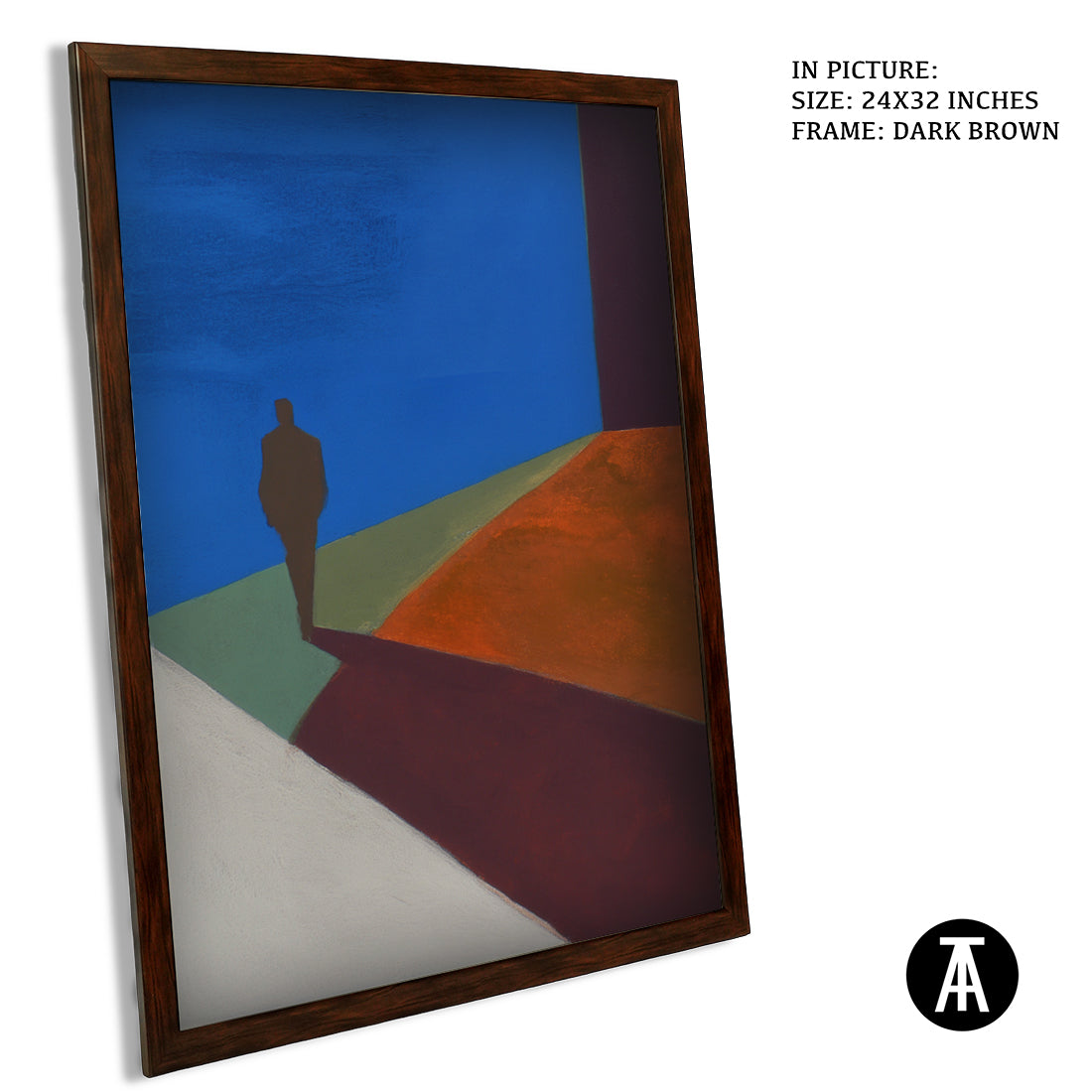 Artwork in Dark Brown Frame