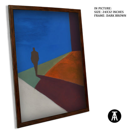 Artwork in Dark Brown Frame