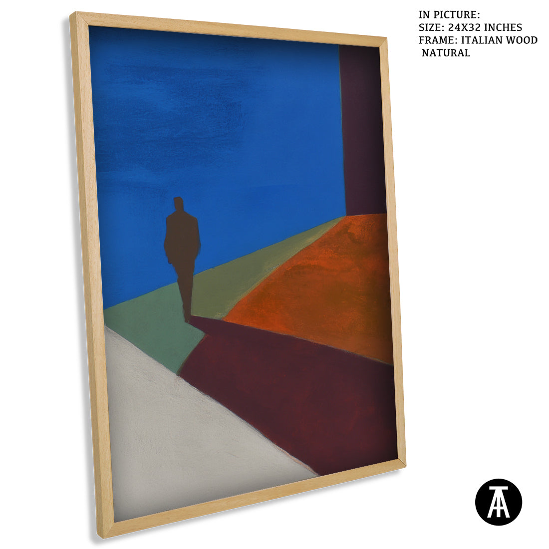 Artwork in Natural Wood Frame