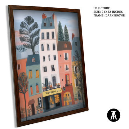 Artwork in Dark Brown Frame