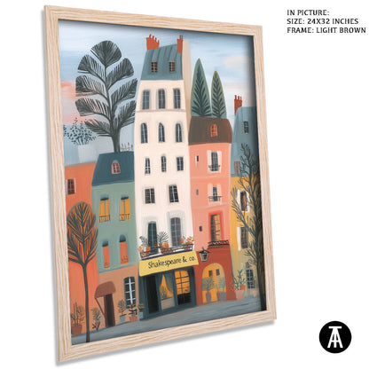 Artwork in Light Brown Frame