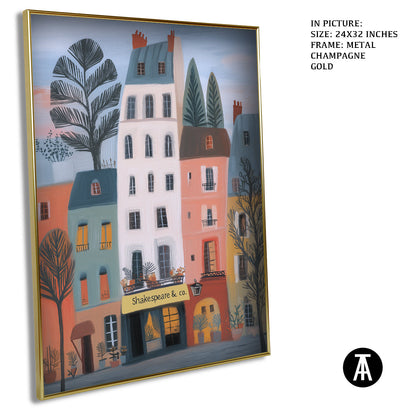 Artwork in Metal Champagne Gold Frame