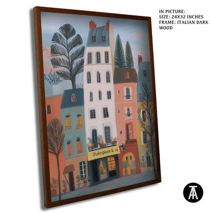 Artwork in Dark Wood Frame