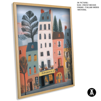 Artwork in Natural Wood Frame