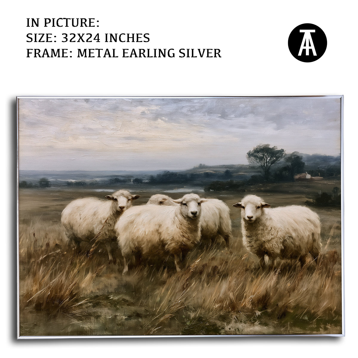 Artwork in Metal Earling Silver Frame
