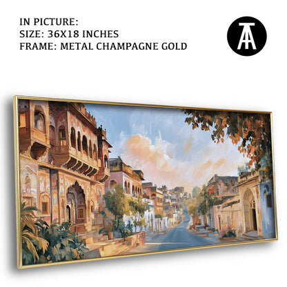 Artwork in Metal Champagne Gold Frame