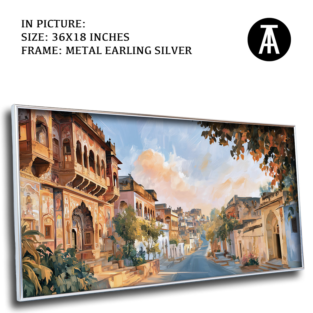 Artwork in Metal Earling Silver Frame