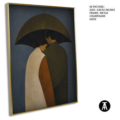 Artwork in Metal Champagne Gold Frame