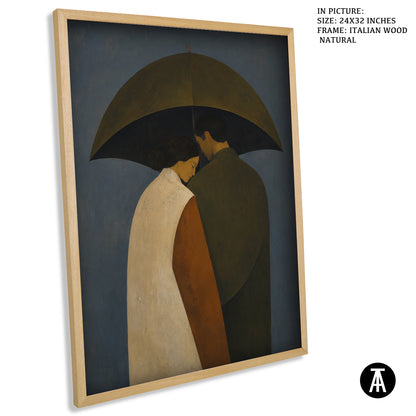 Artwork in Natural Wood Frame