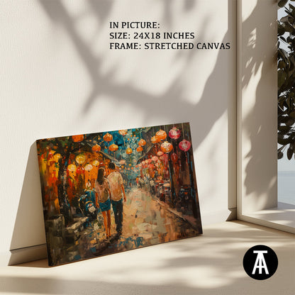 Artwork in Natural Wood Frame