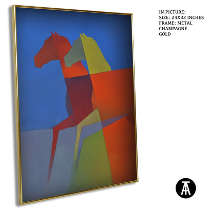 Artwork in Metal Champagne Gold Frame