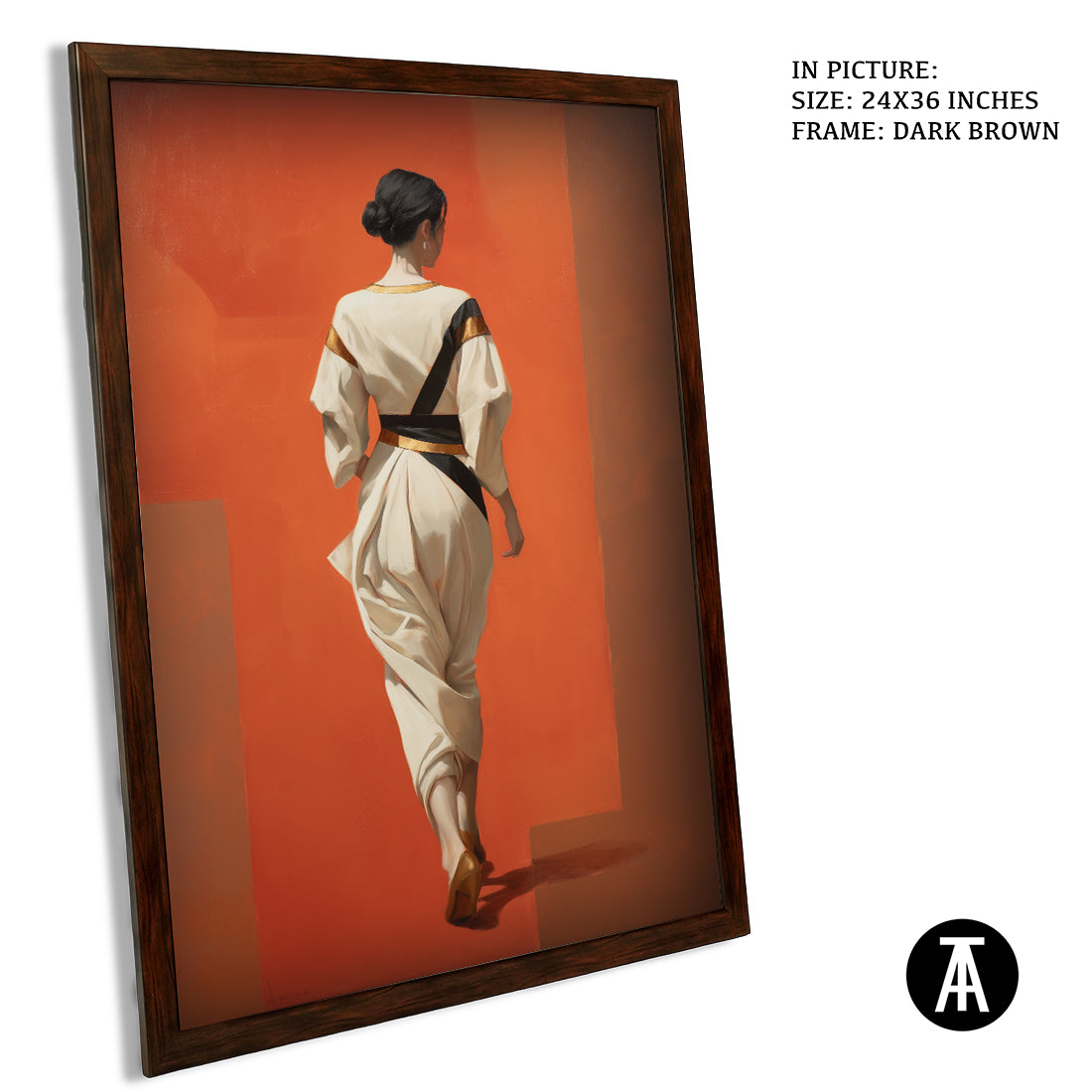 Sample Artwork in Dark Brown Frame
