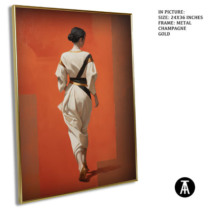 Sample Artwork in Champagne gold Metal Frame