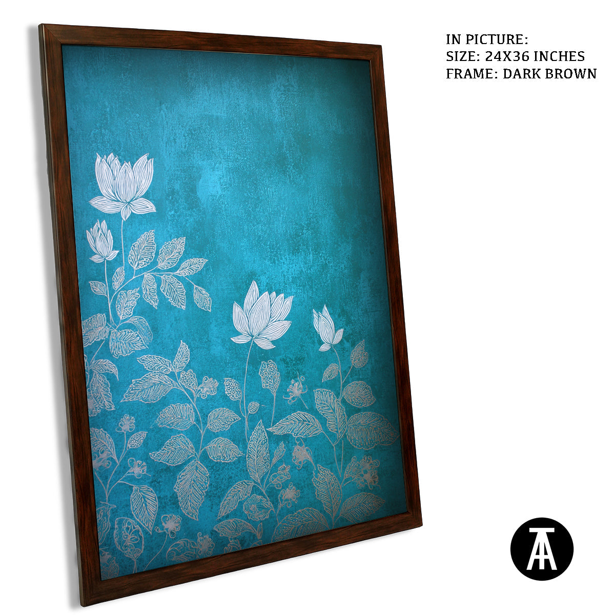Artwork in Dark Brown Frame