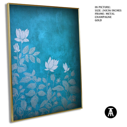 Artwork in Metal Champagne Gold Frame