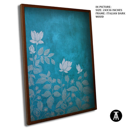 Artwork in Dark Wood Frame