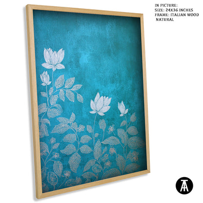 Artwork in Natural Wood Frame