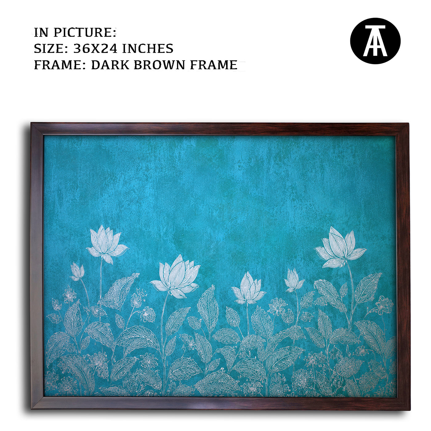 Artwork in Dark Brown Frame