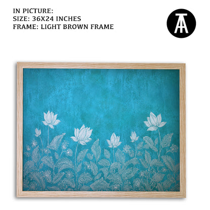 Artwork in Light Brown Frame