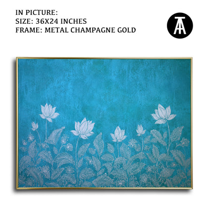 Artwork in Metal Champagne Gold Frame