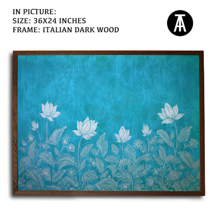 Artwork in Dark Wood Frame