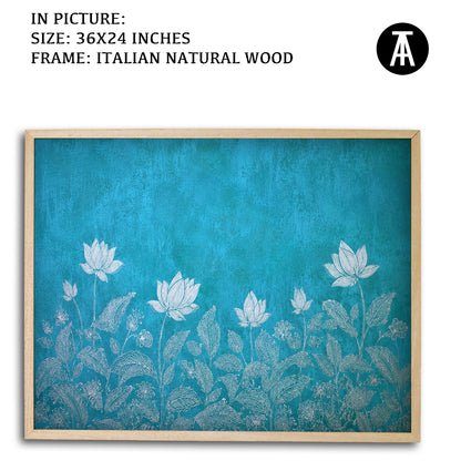 Artwork in Natural Wood Frame