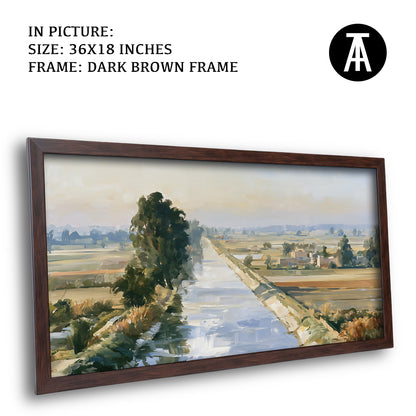 Artwork in Dark Brown Frame