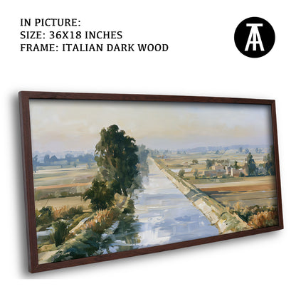 Artwork in Dark Wood Frame