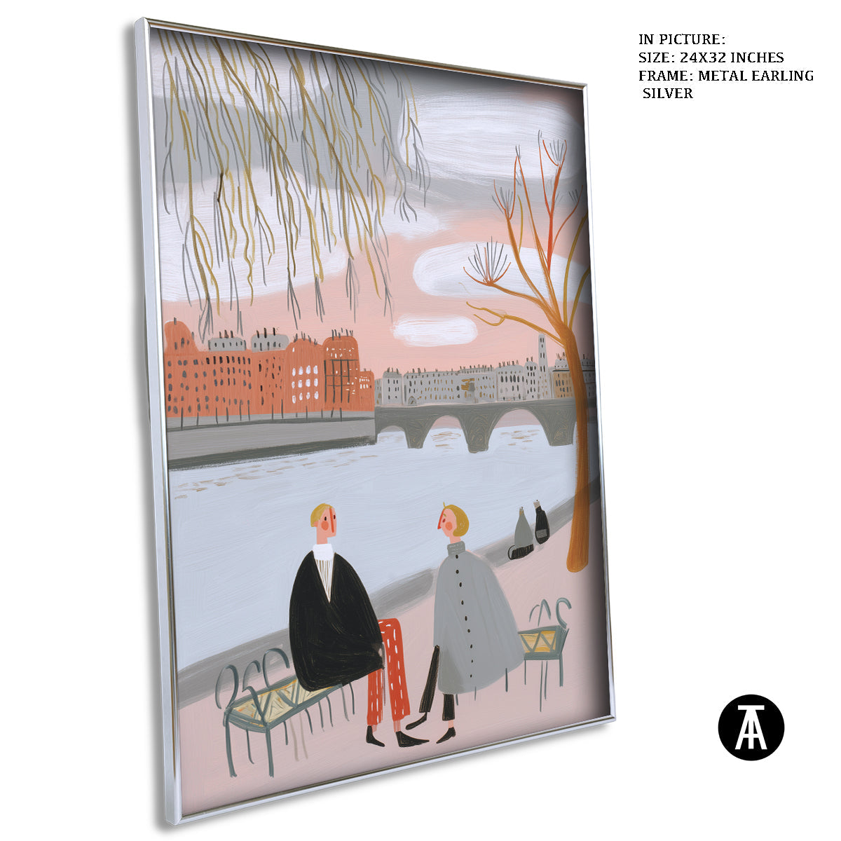 Artwork in Metal Earling Silver Frame