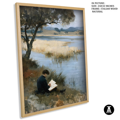 Artwork in Natural Wood Frame