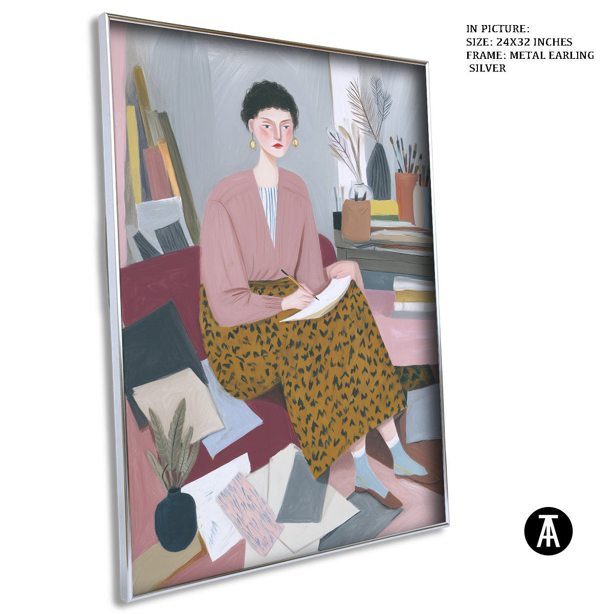 Artwork in Metal Earling Silver Frame