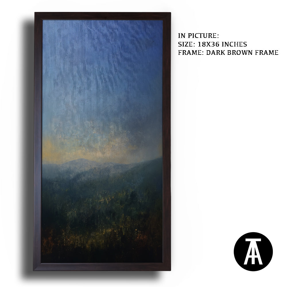 Artwork in Dark Brown Frame