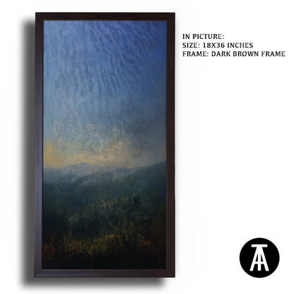 Artwork in Dark Brown Frame