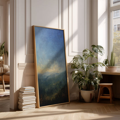 Panoramic Indian Painting in a Lifestyle Setting