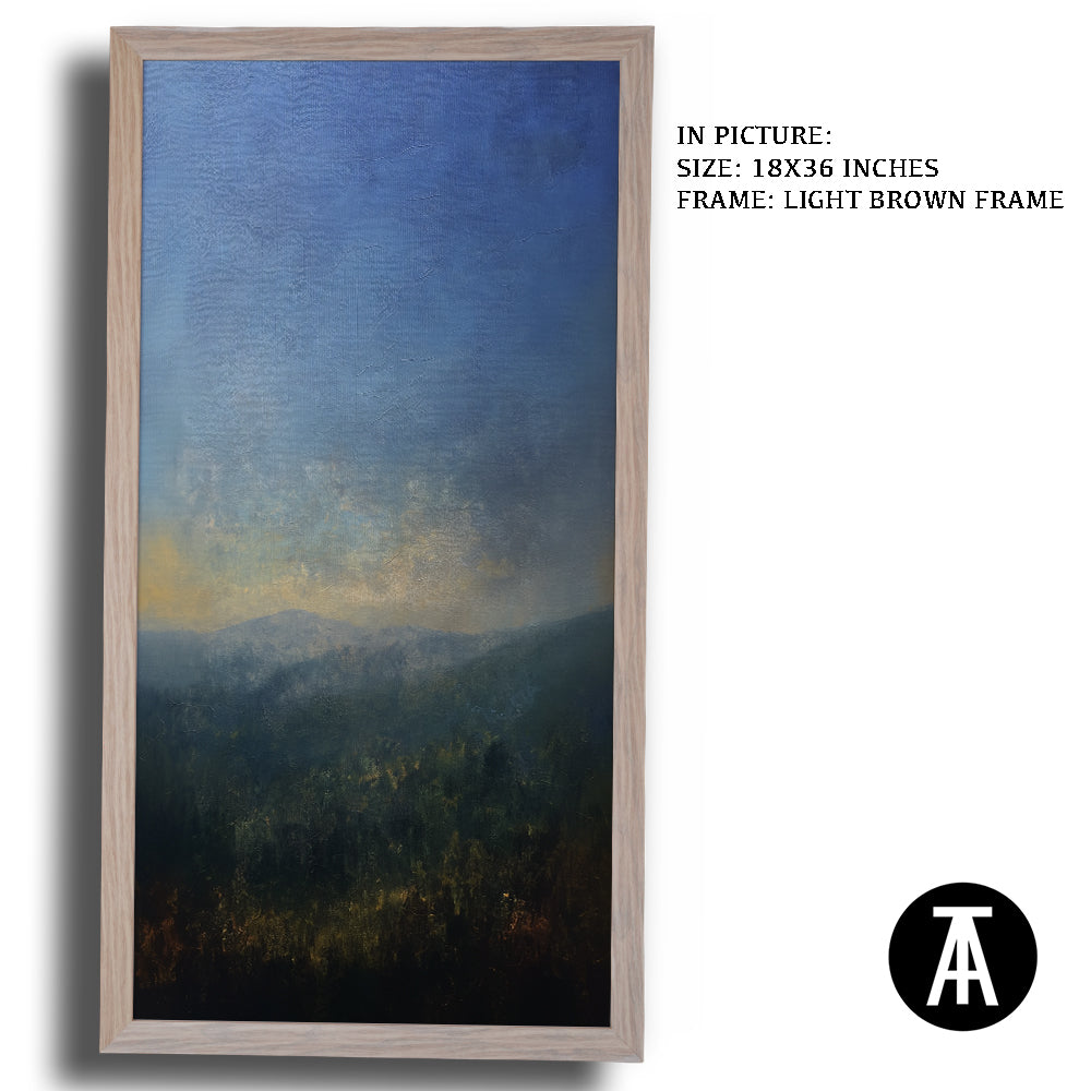 Artwork in Light Brown Frame