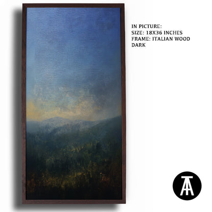 Artwork in Dark Wood Frame