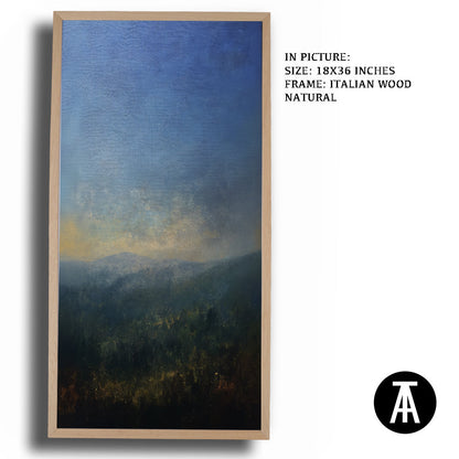 Artwork in Natural Wood Frame