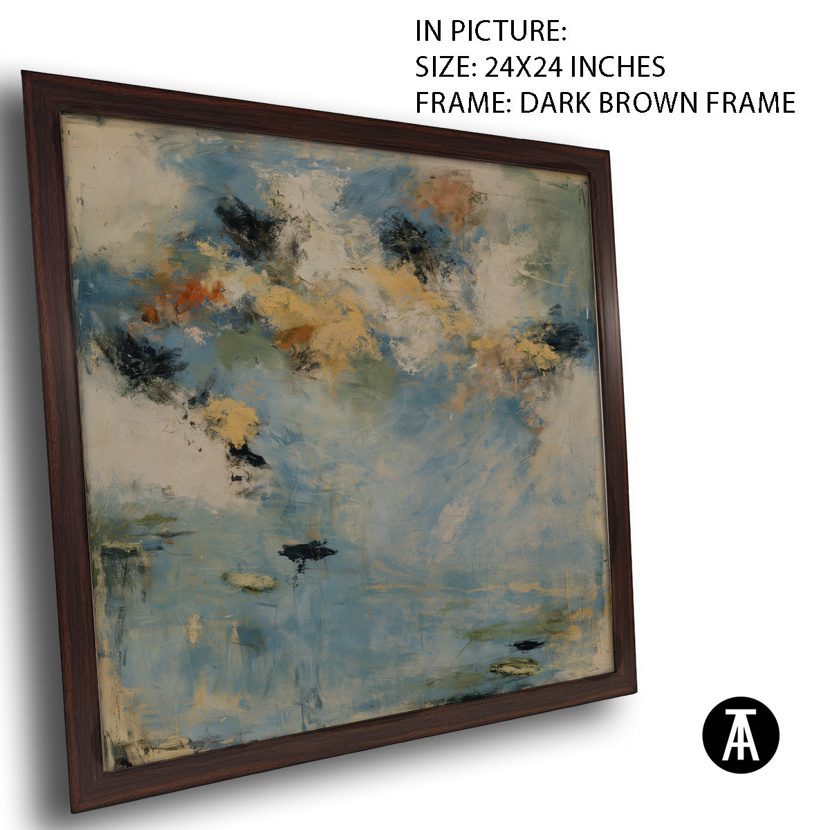 Artwork in Dark Brown Frame