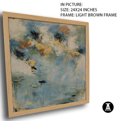 Artwork in Light Brown Frame