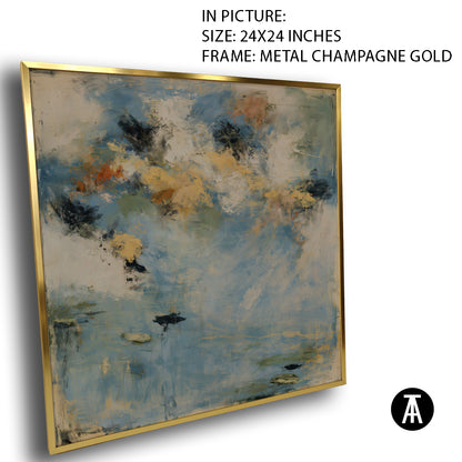 Artwork in Metal Champagne Gold Frame