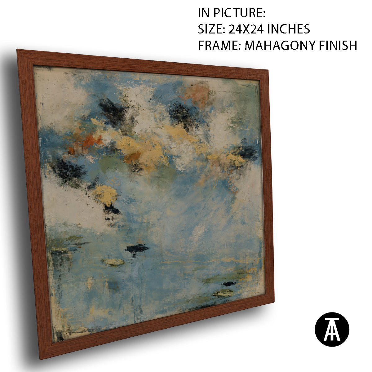Artwork in Mahogany Finish Frame