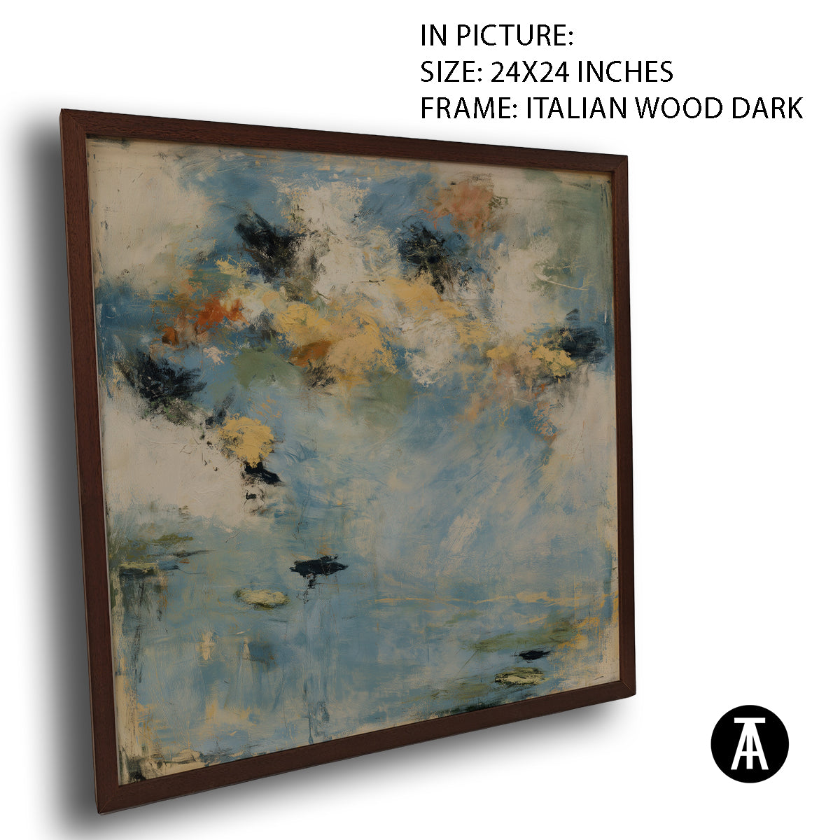 Artwork in Dark Wood Frame