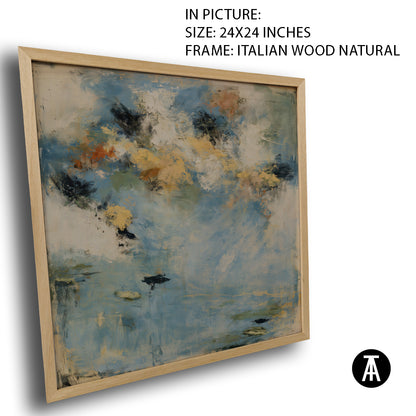 Artwork in Natural Wood Frame